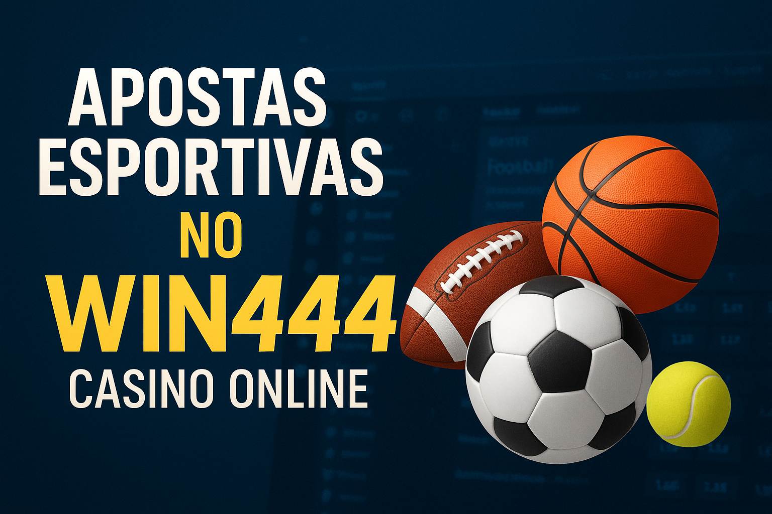 Apostas esportivas no cassino online Win444